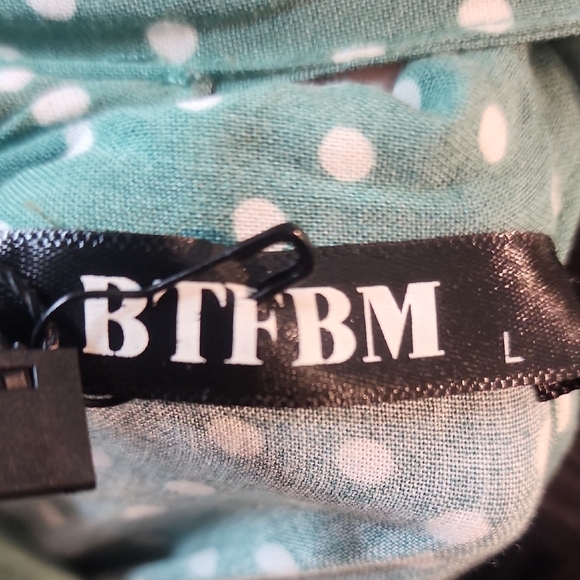 Polka Dot Halter Dress - Picture 2 of 3